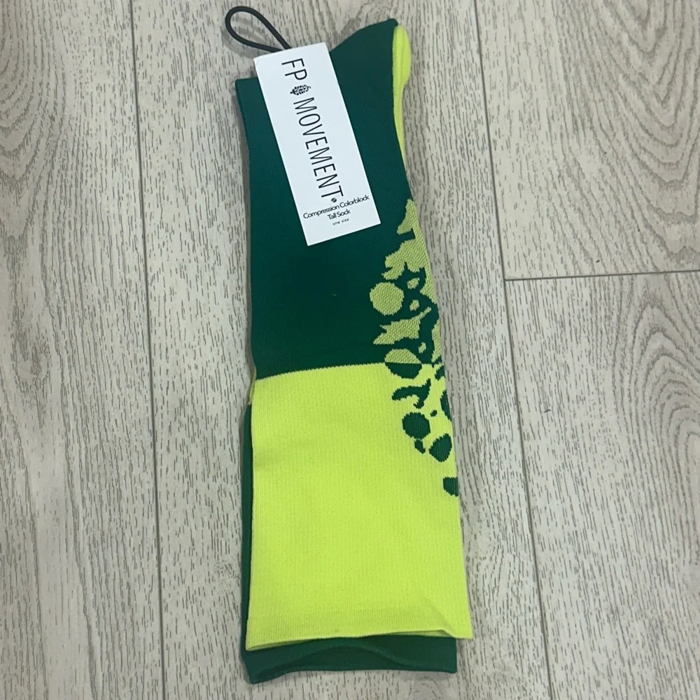 Free People Colorblock Tall Socks